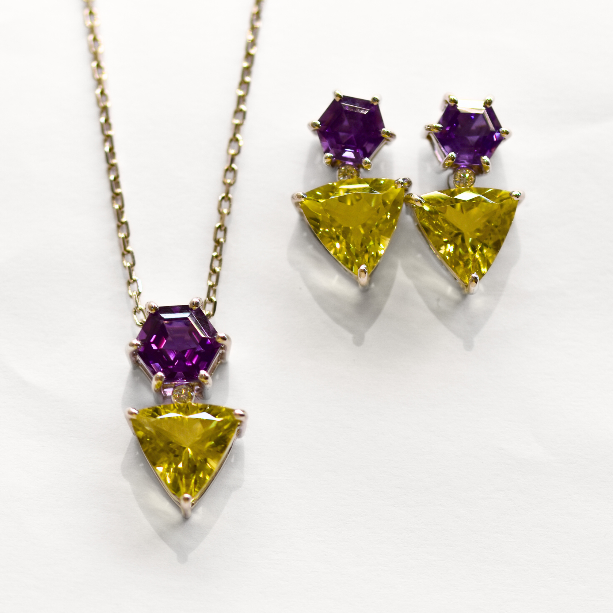 Picture of Amethyst & Topaz Diamond Set